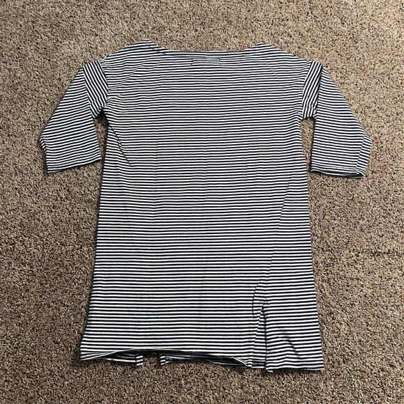 FP Beach Tunic Top Womens XS Striped Slit 3/4 Sleeve Casual Summer Boho Flowy - Picture 2 of 8